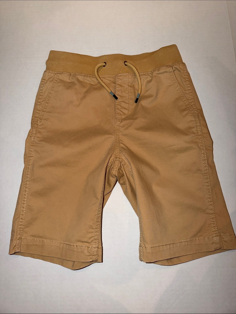 GAP boy's Khaki Drawstring Shorts in Tan
